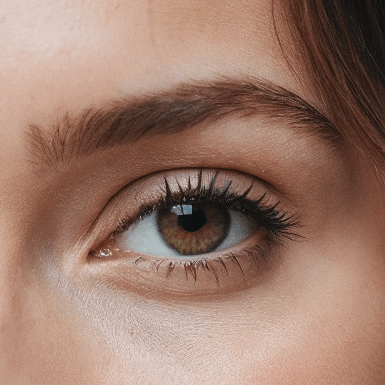 Hautpartie: Augen und Wimpern