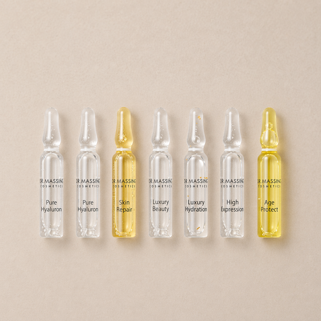 Dr. Massing Cosmetics Ampullen mit sieben Pflegeampullen für verschiedene Hautbedürfnisse