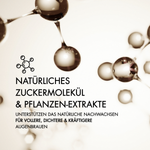 Natürliches Zuckermolekül und Pflanzenextrakte unterstützen das natürliche Nachwachsen für vollere, dichtere und kräftigere Augenbrauen