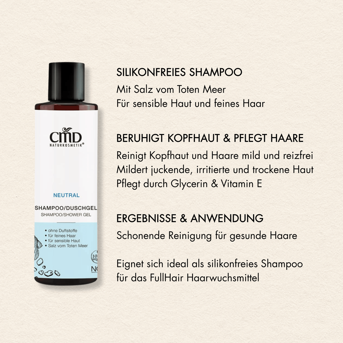 Vorteile Silikonfreies Shampoo Neutral Shampoo Duschgel CMD Naturkosmetik