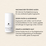 Vorteile der Augencreme von Dr. Massing, wie "Für eine strahlende & glatte Augenpartie", "Gegen Falten & Augenringe", "Straffe & gestärkte Haut"
