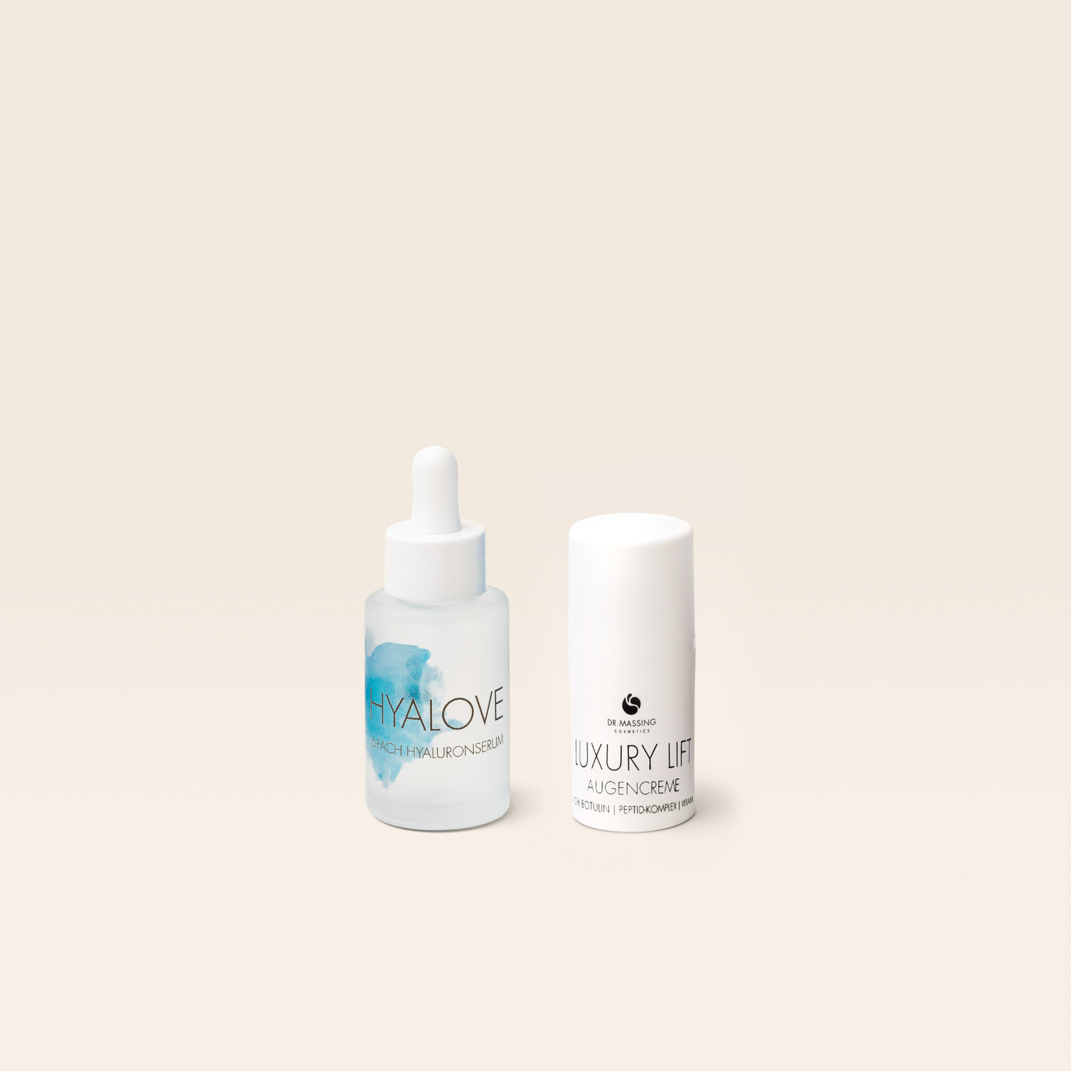 Produktbild des Lifting Eye Set mit Hyaluronserum und Augencreme mit Peptiden