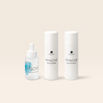Produktbild des Hautbarriere Aufbau Set mit Hyaluronserum, Tagescreme und Nachtcreme