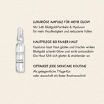 Vorteile Luxury Hydration Ampullen Box wie "Luxuriöse Ampulle für mehr Glow", "Hautpflege bei fahler Haut", "Optimiert jede Skincare Routine"