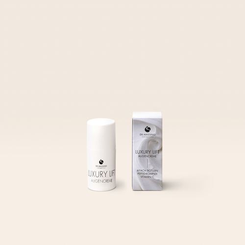 Produktbild der Luxury Lift Augencreme zusammen mit der Verpackung