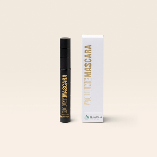 Dr. Massing Cosmetics Produktbild Volume Mascara und Produktverpackung 