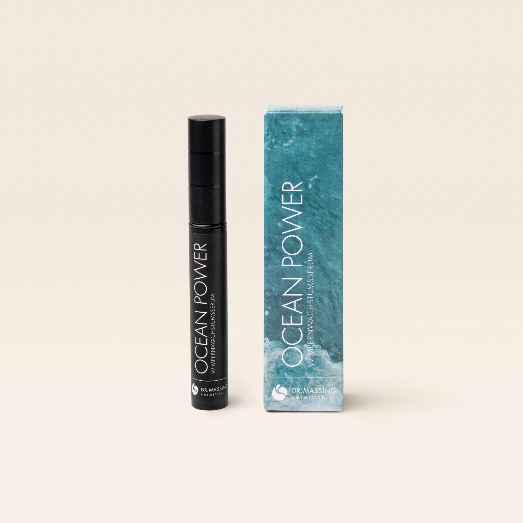 Ocean Power Wimpernserum und Produktverpackung Produktbild