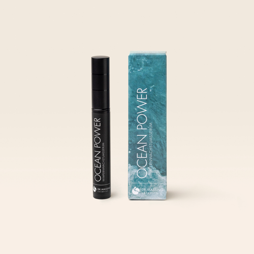 Ocean Power Wimpernserum und Produktverpackung Produktbild