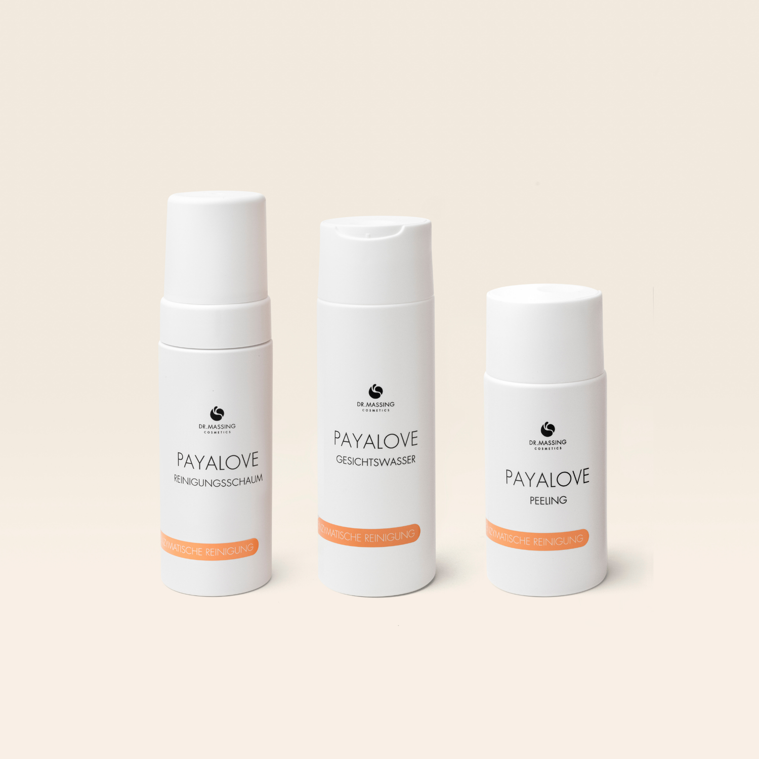 Dr. Massing Cosmetics Produktbild Payalove Set mit Reinigungsschaum, Gesichtswasser und Peeling