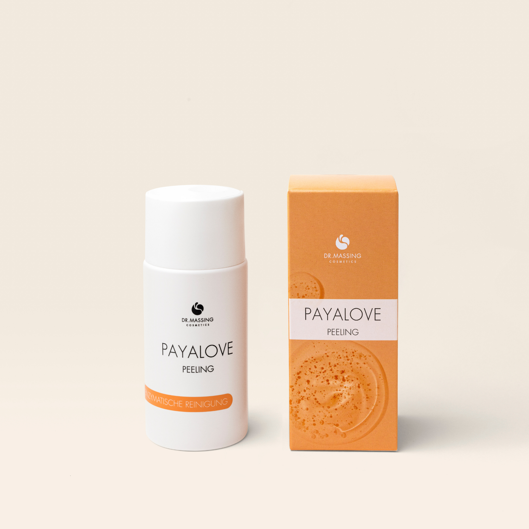 Dr. Massing Cosmetics Produktbild Peeling Gesichtswasser mit Produktverpackung 