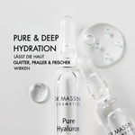 Wirkstoff Vorteile der Pure Hyaluron Ampulle wie "Pure & Deep Hydration lässt die Haut glatter, praller & frischer wirken"