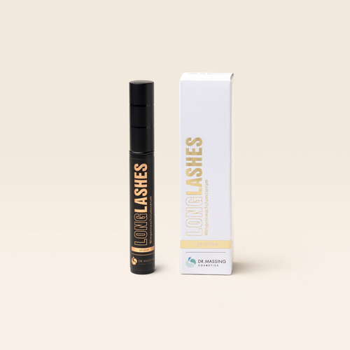 Dr. Massing Cosmetics Produktbild Sensitiv Wimpernserum und Produktverpackung 