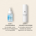 Schritte und Vorteile des Night Repair Sets mit Hyaluronserum und Nachtcreme