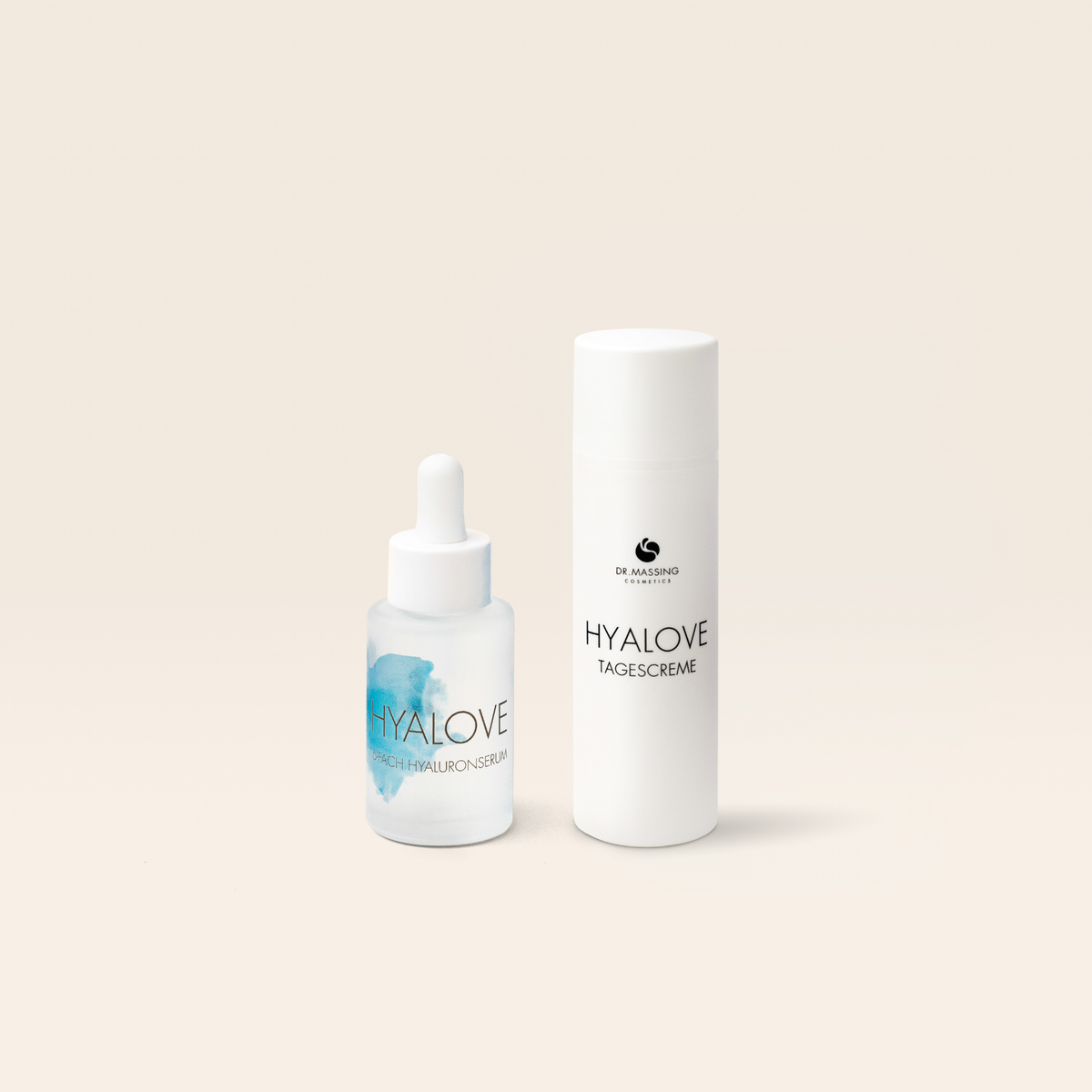 Produktbild des Day Glow Sets mit Hyaluronserum und Tagescreme
