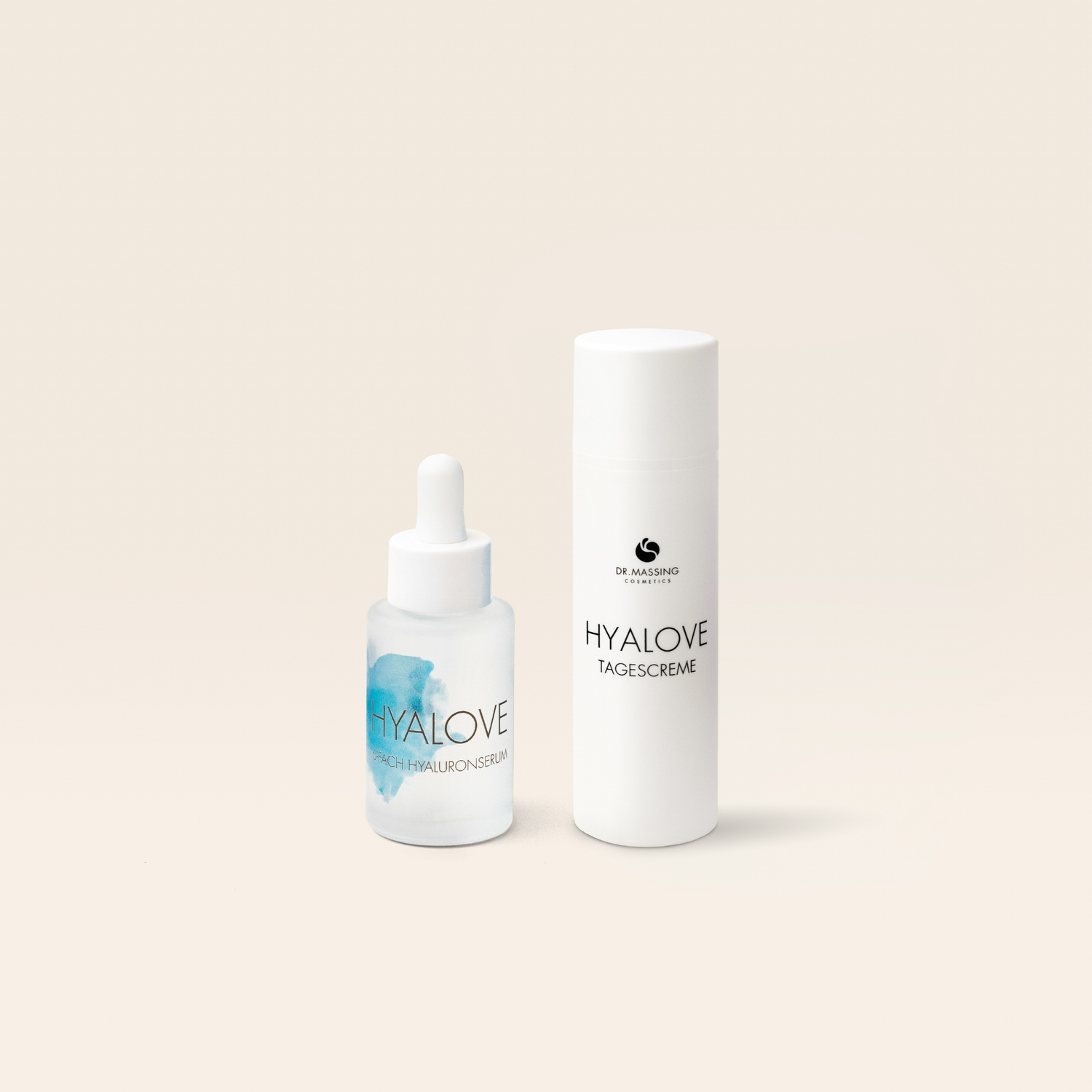 Produktbild des Day Glow Sets mit Hyaluronserum und Tagescreme
