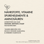 Erklärendes Bild mit Text zu Fullhair Haarkapseln. Nährstoffe, Vitamine, Spurenelemente & Aminosäuren unterstützen das Haar gesunder, kräftiger und voller nachzuwachsen.