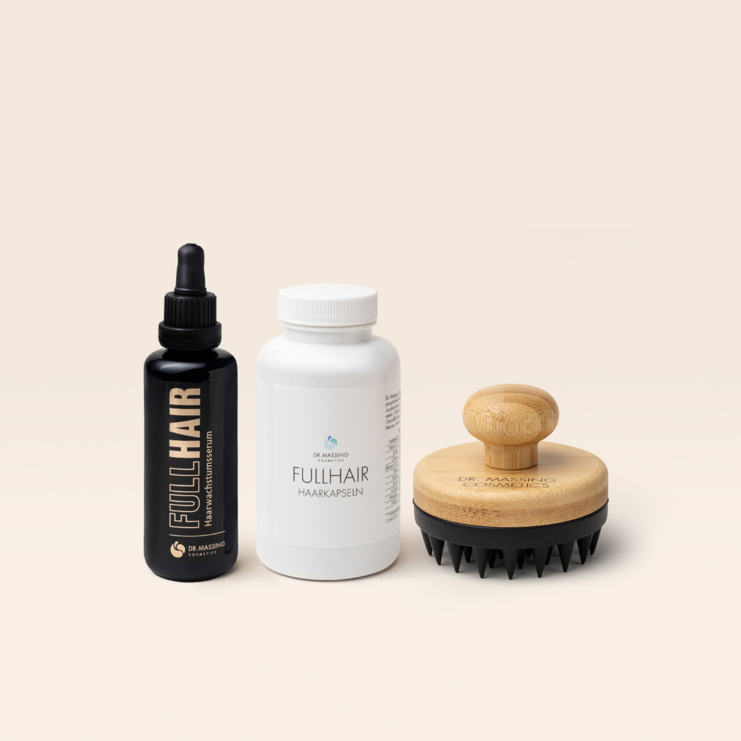 Full Hair Haarwachstumsserum, Haarkapseln und Kopfmassager