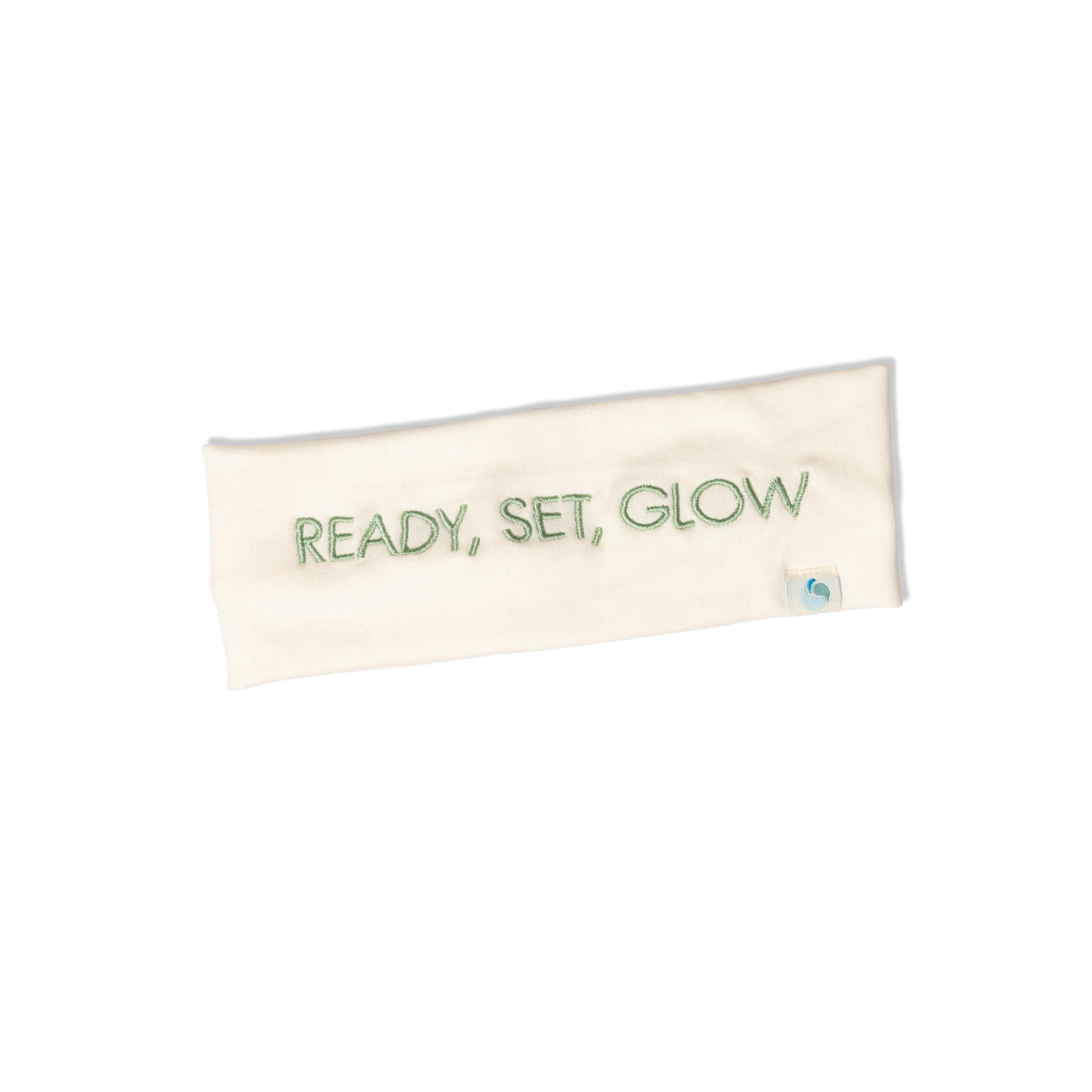 Dr. Massing Cosmetics Kosmetikband aus Baumwolle mit Ready, Set, Glow Stickerei
