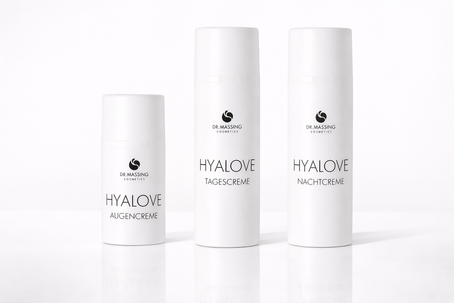 Hyalove Bundle Creme Kollektion: Tagescreme, Nachtcreme, Augencreme
