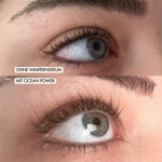 Vorher Nachher nach der Anwendung des Ocean Power Wimpernserum nach 8 Wochen V1